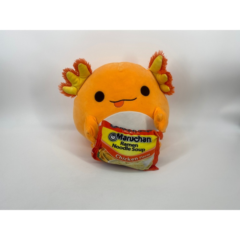 Squishmallows Nico Axolotl Maruchan Ramen Plush 8" Orange Stuffed Animal Toy